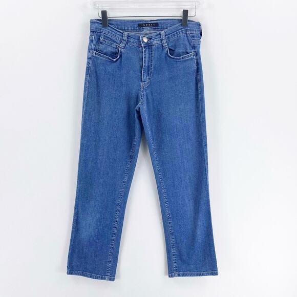 THEORY Medium Wash Cropped Jeans - Picture 1 of 8
